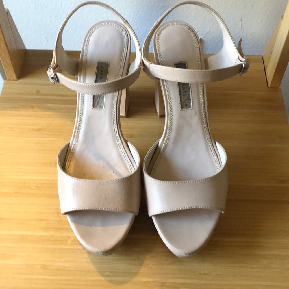 Zara Cream sling-back Heels
